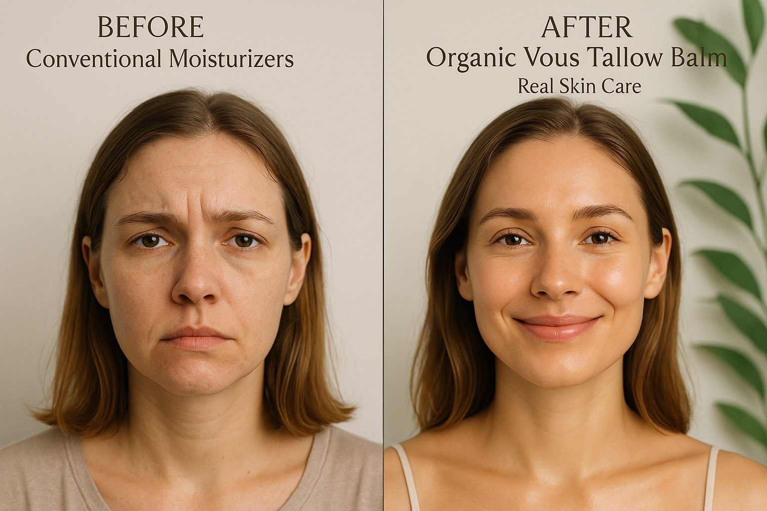 ok now say something like before with conventional moisturizers vs our organic vous tallow balm real skin care something like that that will make people buy anailize the market and do it based on the avarage consumer that buys this type of products