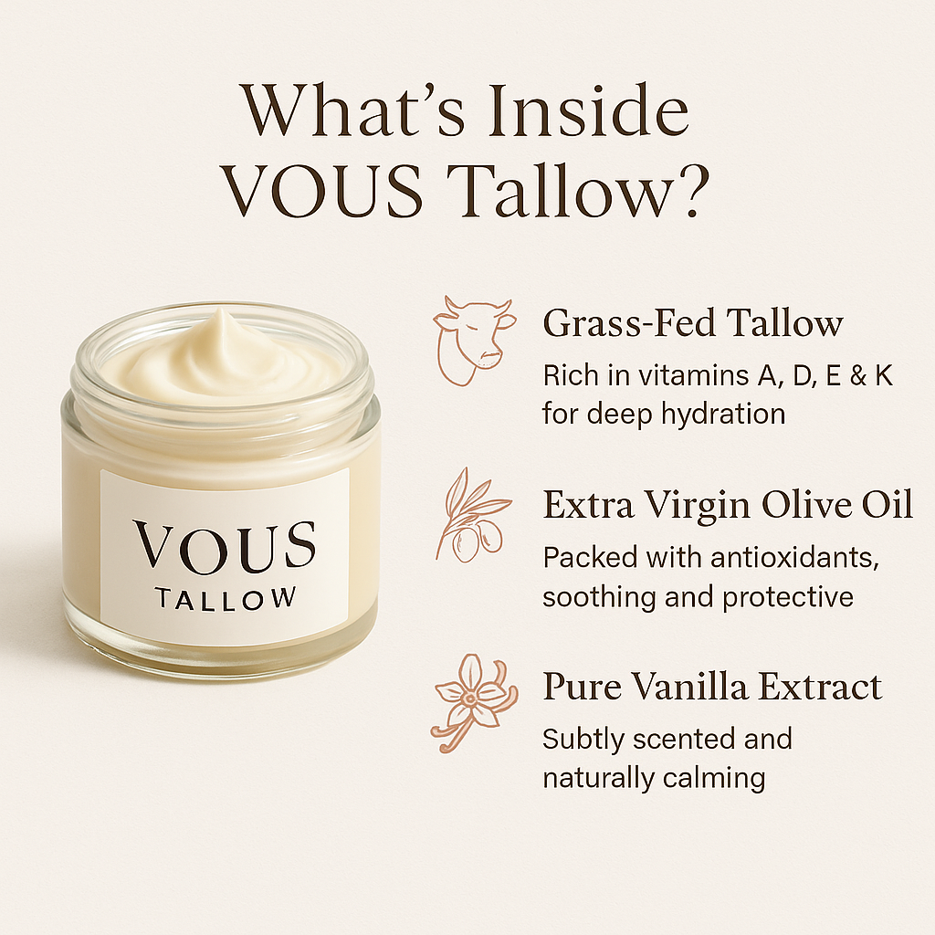 VOUS Tallow Balm – 100% Natural Moisturizer for Radiant & Healthy Skin